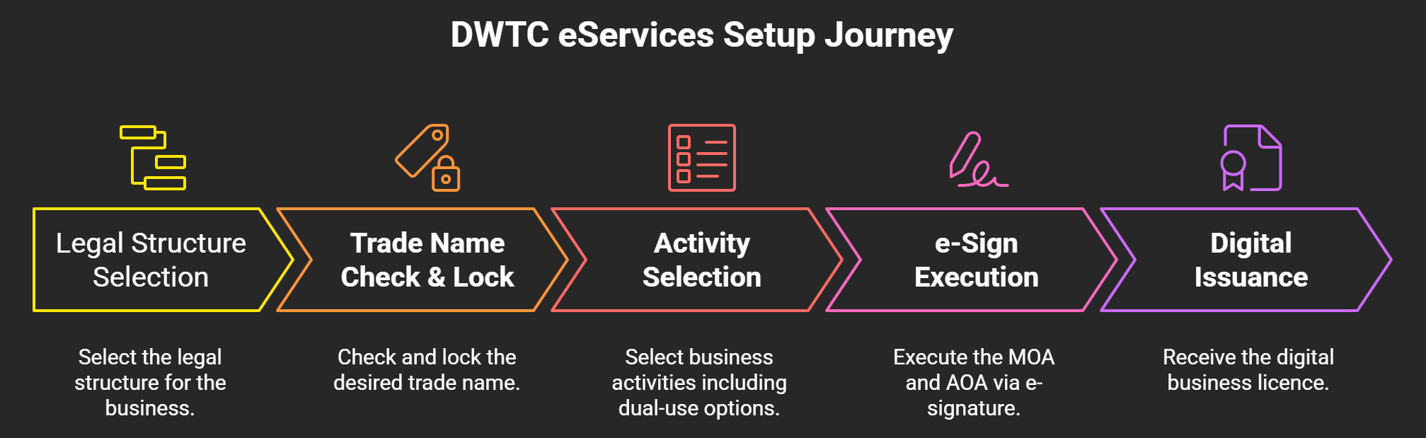 The Digital Transformation of DWTC Business Formation - visual selection