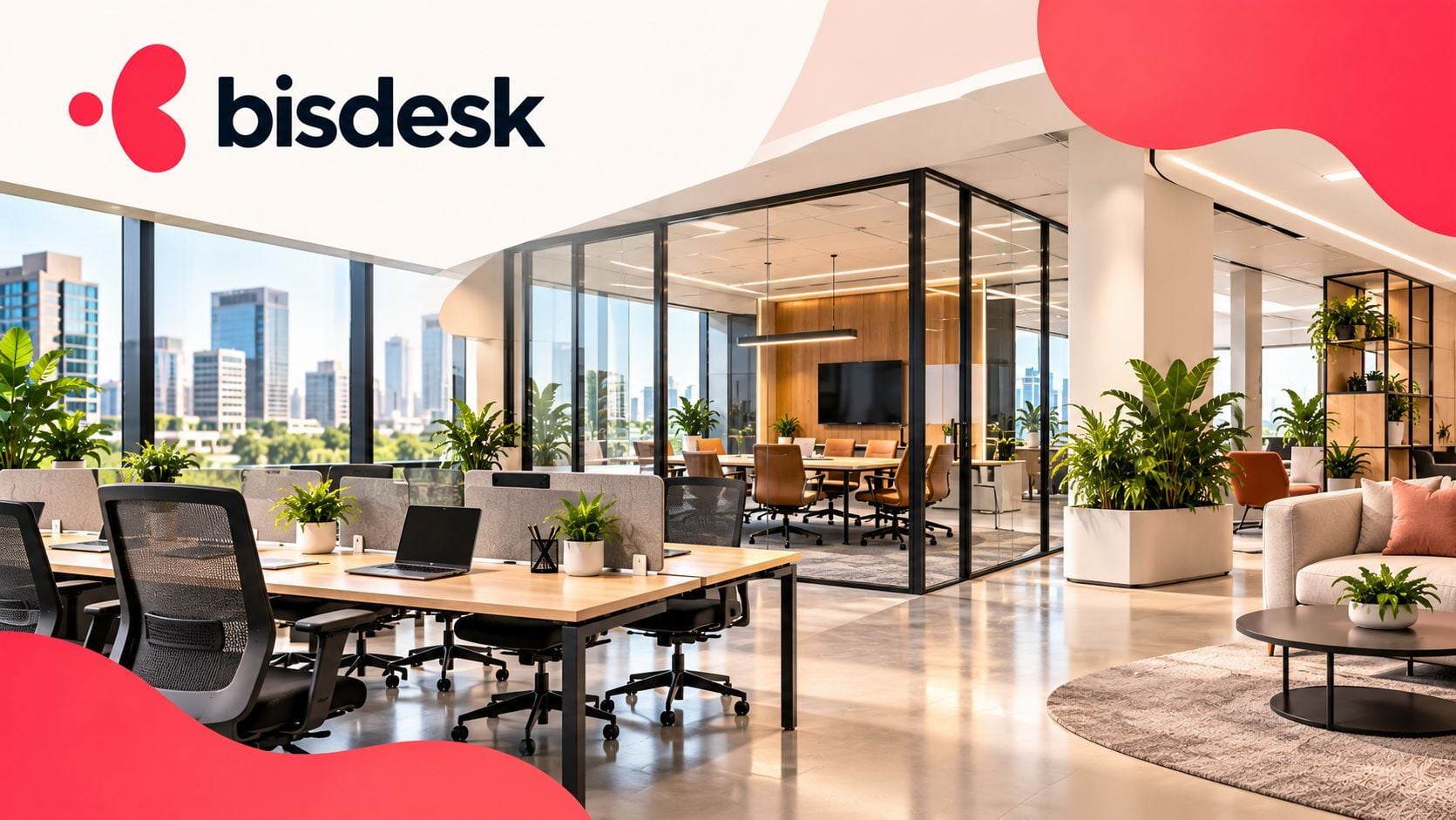 Modern Bisdesk Coworking Office in Dubai